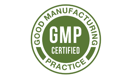 Good Manufacturing Practice (GMP) certified seal for KeySlim Drops quality and purity.