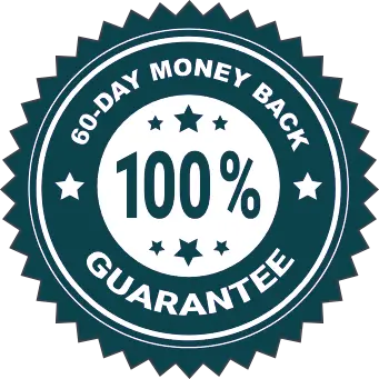 Official KeySlim Drops 60-day 100% money-back guarantee seal for risk-free purchase.